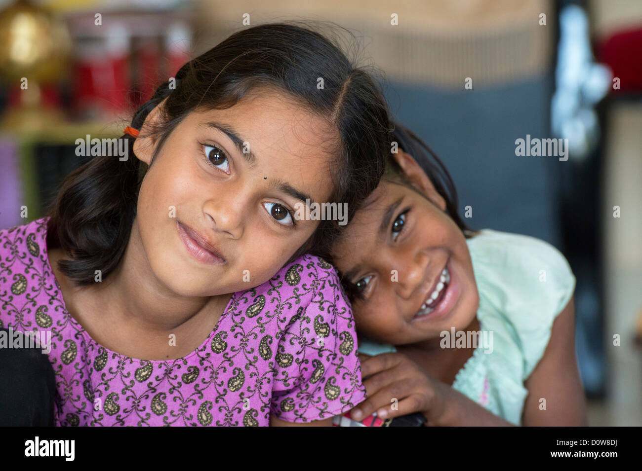 Indische Waisenkinder. Andhra Pradesh, Indien Stockfoto