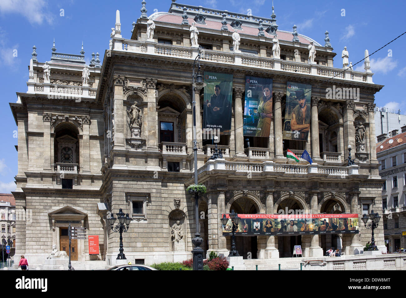 Budapester Staatsoper Neo-Renaissance Architektur, Ungarn. Stockfoto