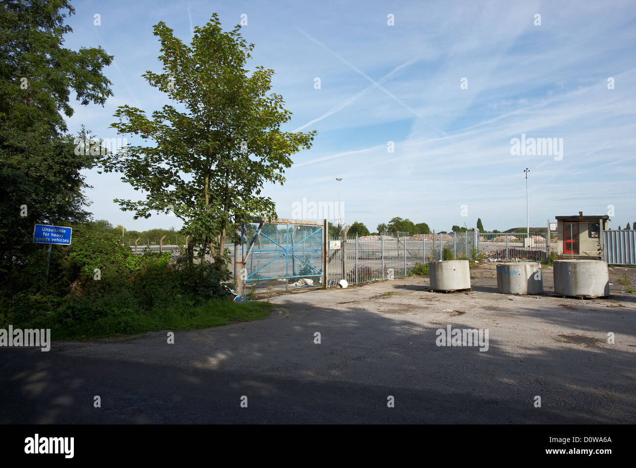 Ehemaliger Eingang Foden LKW Fabrik Enterprise Park in Elworth Sandbach UK Stockfoto