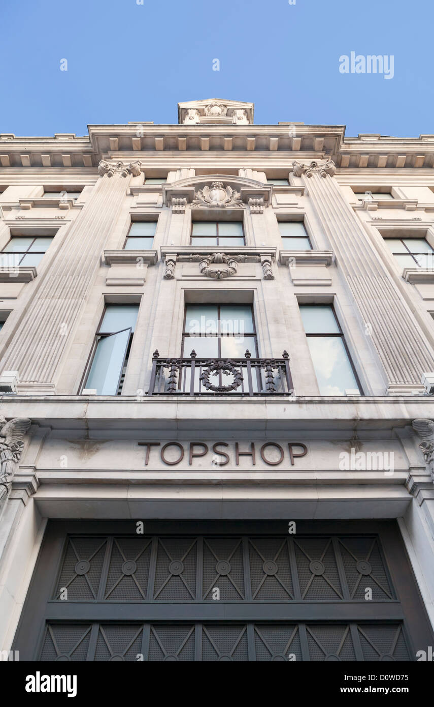 Topshop Ladenfront, London, England Stockfoto