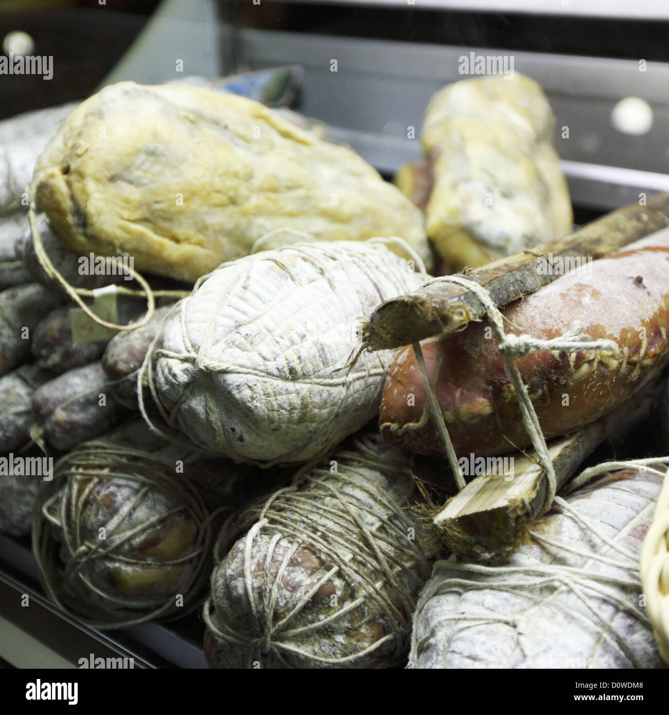 getrocknete Wurst Nahaufnahme Stockfoto