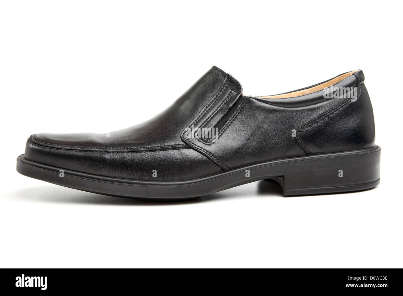 schwarze Schuhe Mannes Stockfoto