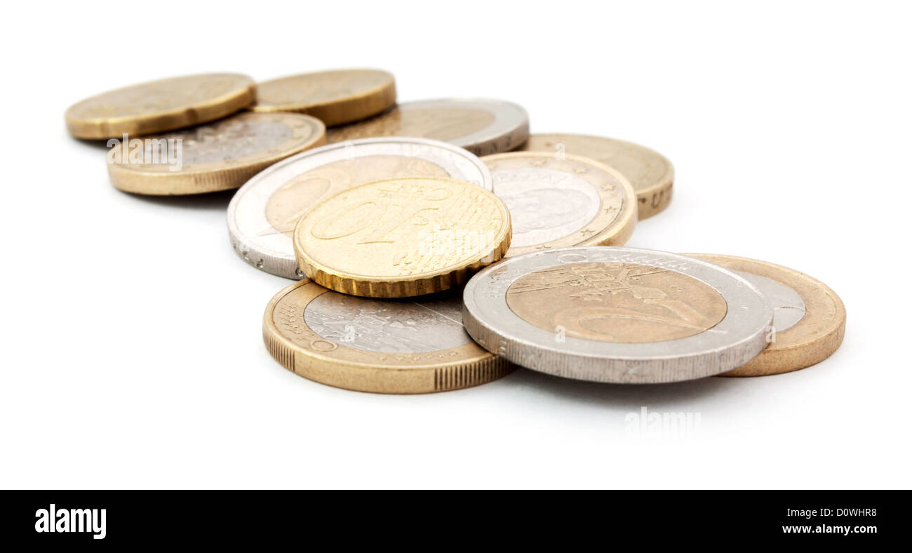 Euro-Münzen Stockfoto