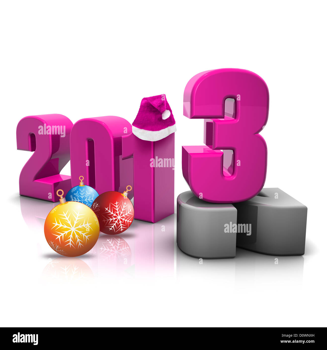 Neujahr 2013 render Stockfoto
