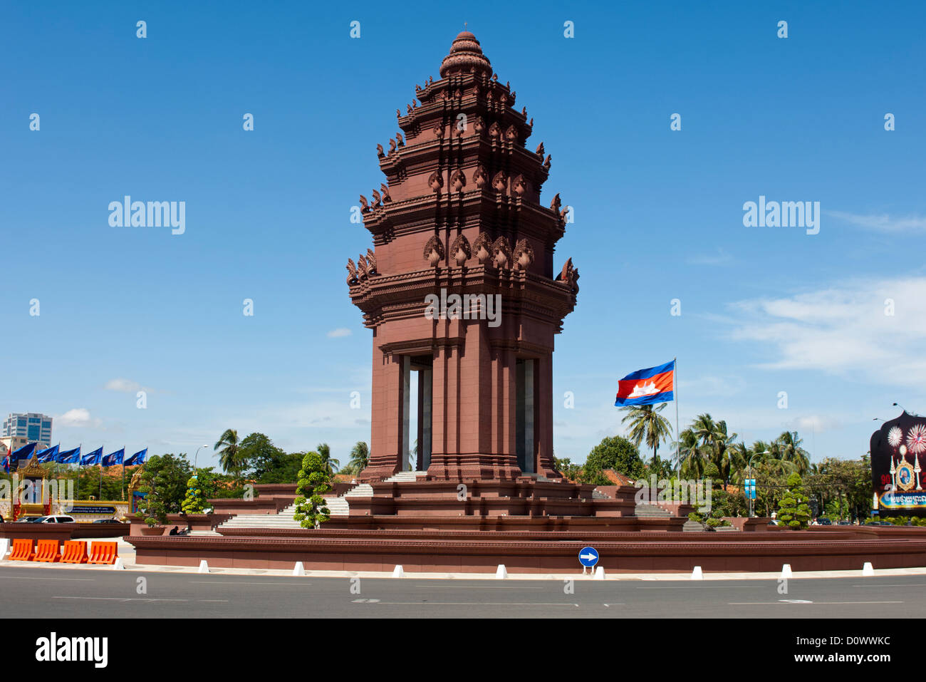 Independence Monument im Zentrum von Phnom Penh, Kambodscha Stockfoto