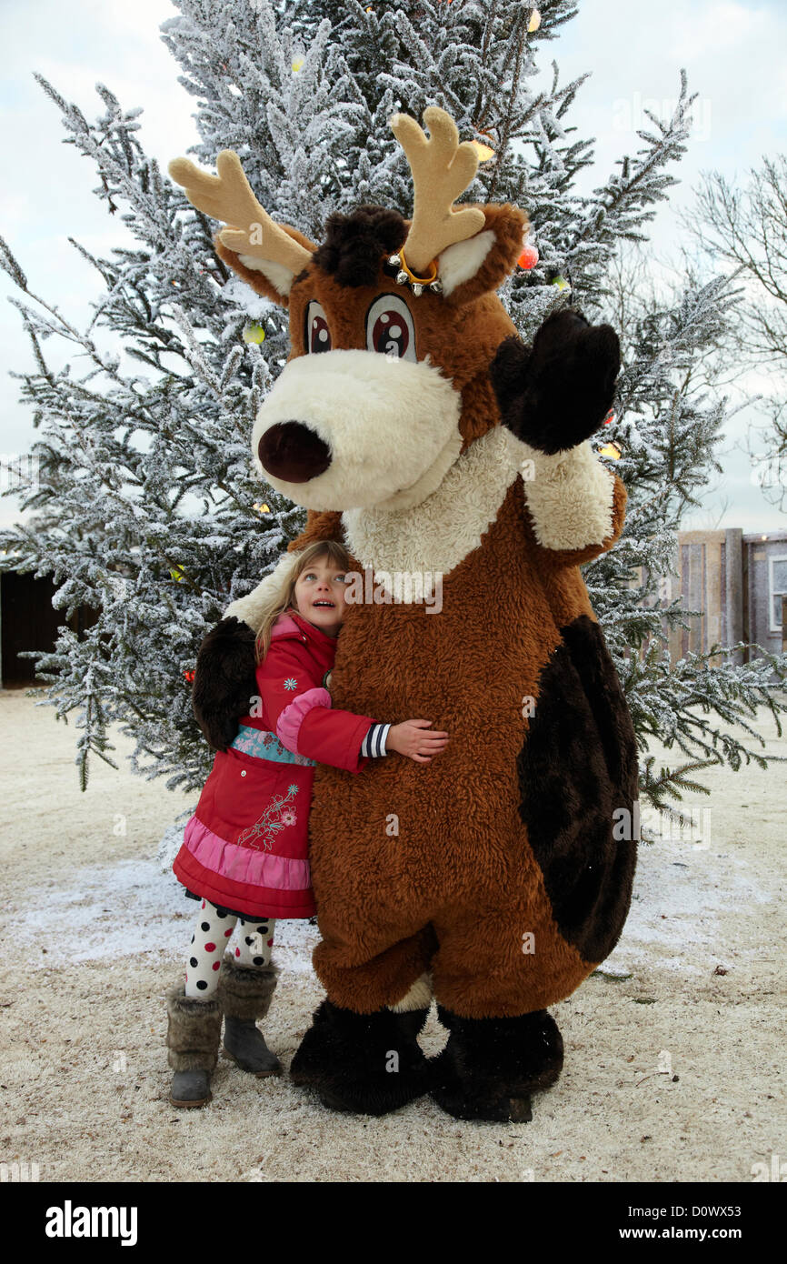 Im Dorf Elf. Lappland, Großbritannien, Bewl Water, Kent, 1. Dezember 2012. Stockfoto