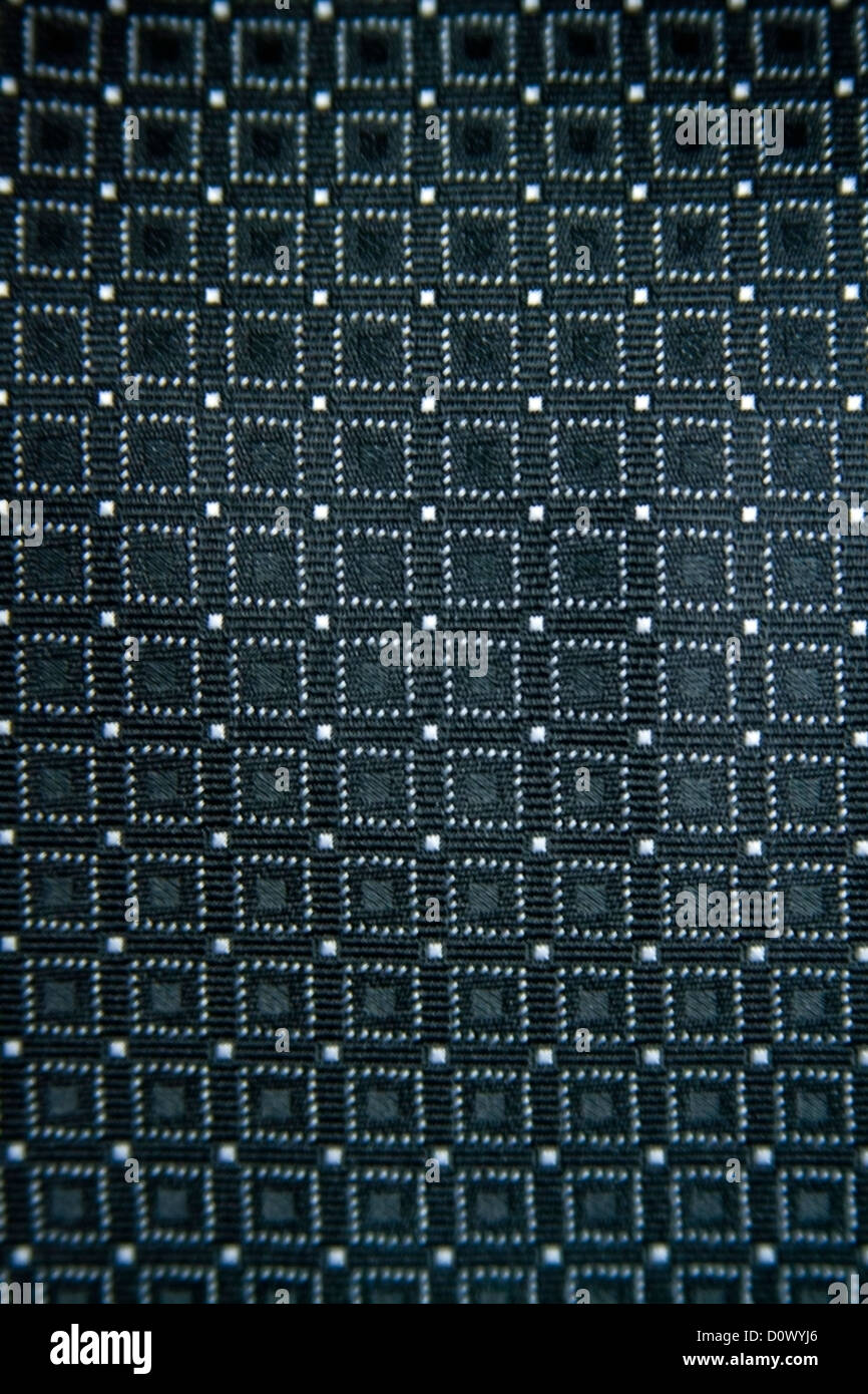 Textilgewebe Muster Quadrate gepunktete Punkte schwarz grau weiß Textur Overlay Hintergrundbild Stockfoto