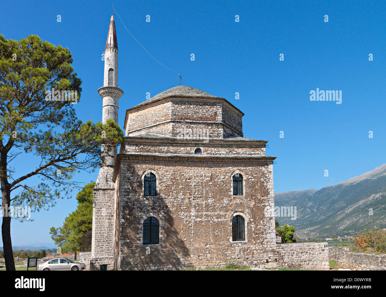 Die Burg Kale und die Fethiye Moschee in Ioannina Stadt in Griechenland Stockfoto