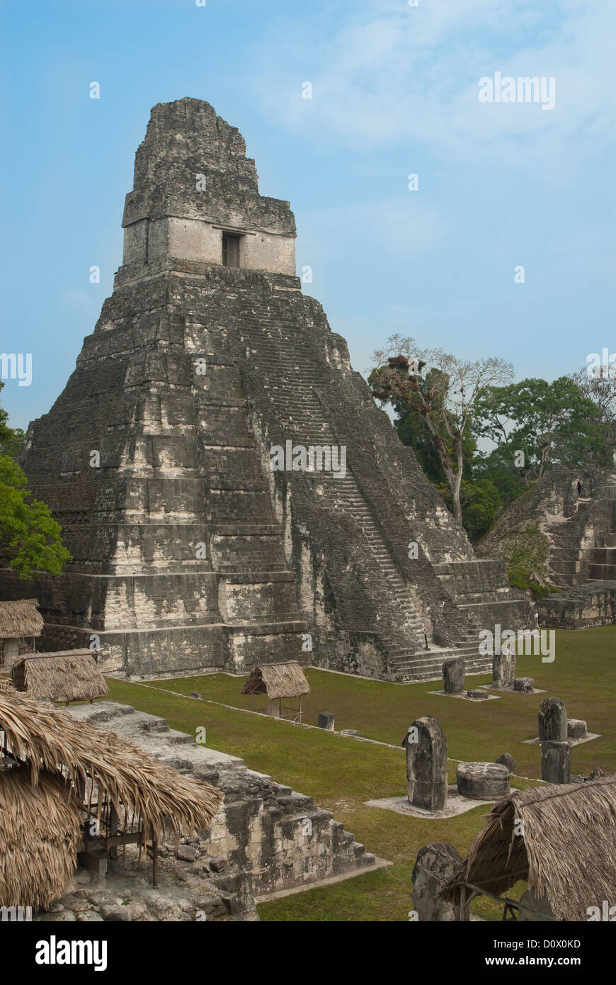 Tikal, Maya-Tempel, Guatemala, Halbinsel Yucatan, Mittelamerika Stockfoto