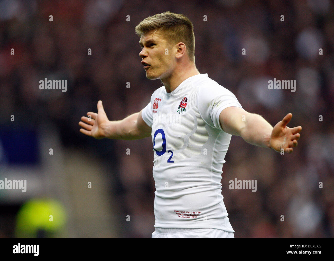 OWEN FARRELL ENGLAND RU TWICKENHAM MIDDLESEX ENGLAND 1. Dezember 2012 Stockfoto