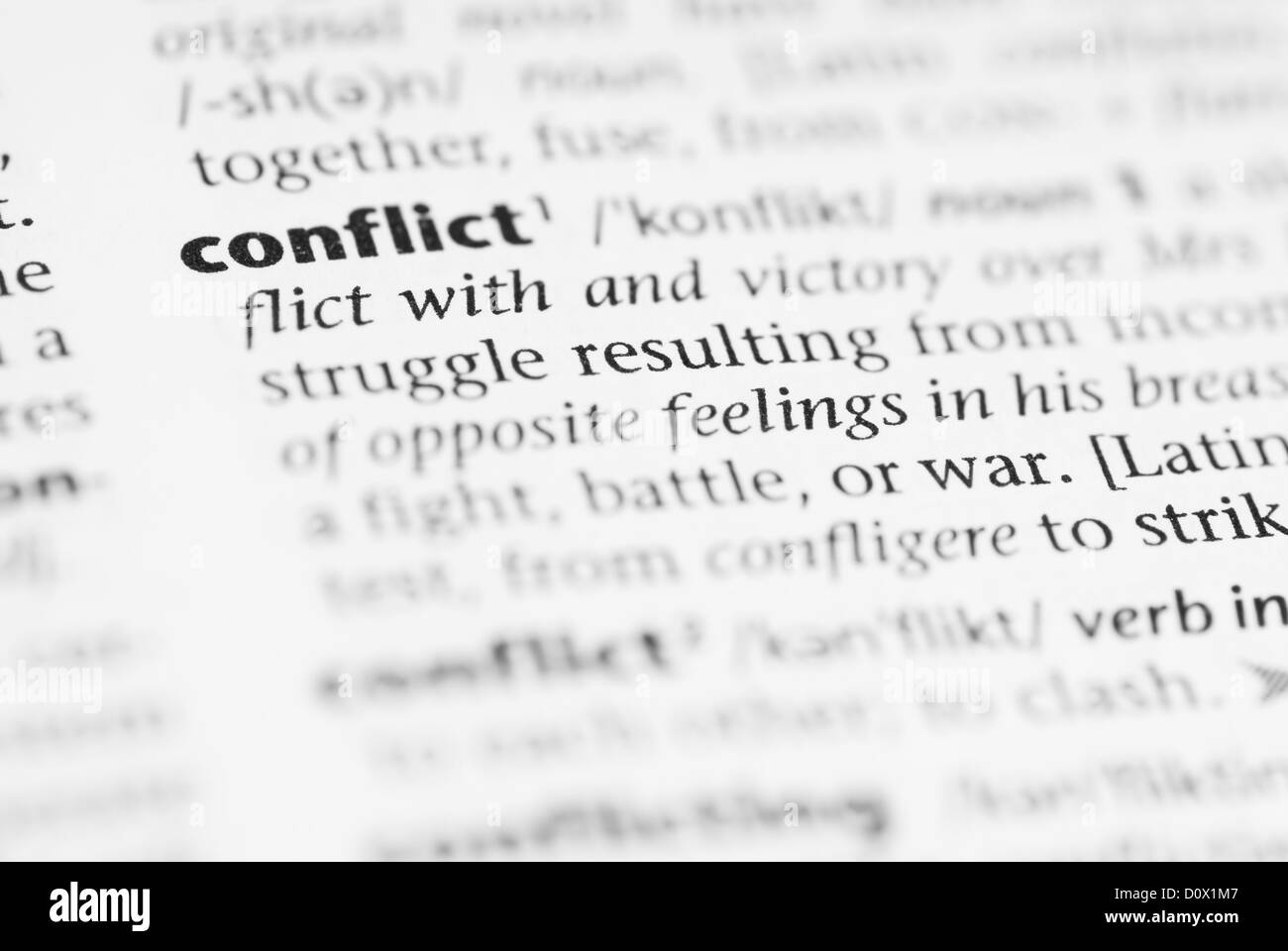 Makro-Bild von Wörterbuch: Stockfoto