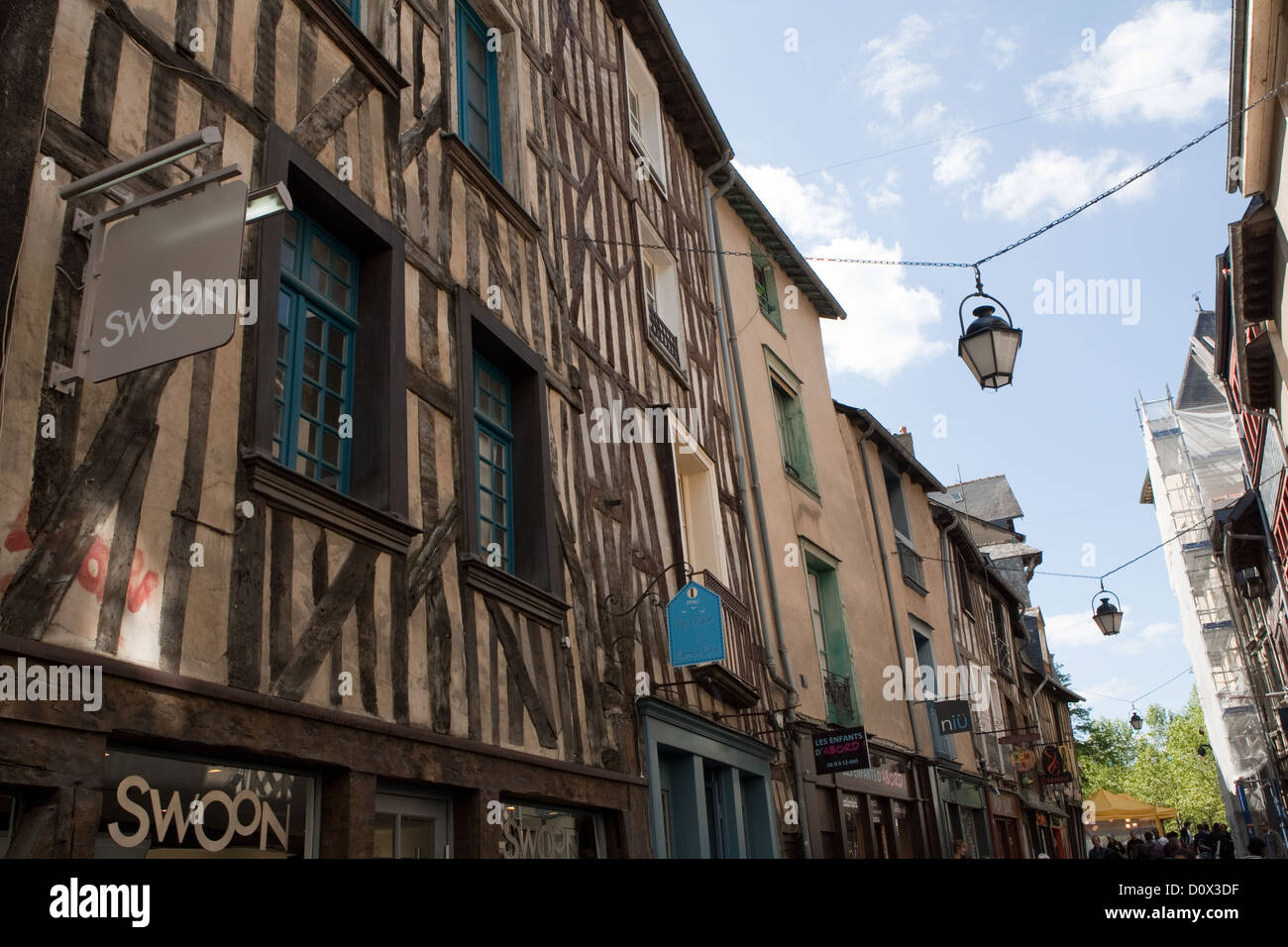 Straße in Rennes Bretagne Frankreich Stockfoto