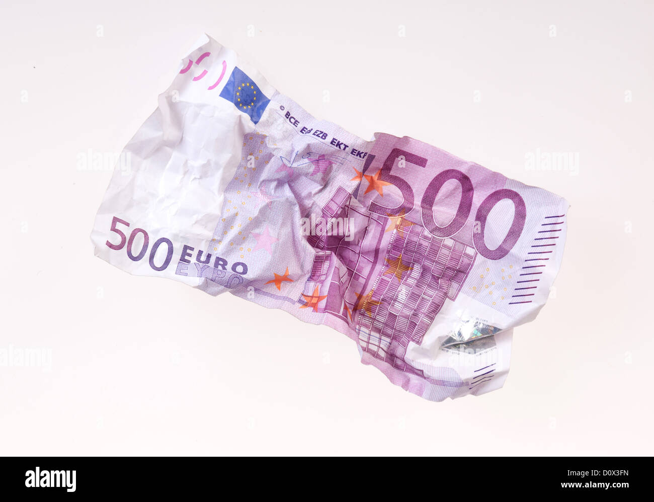 Berlin, Deutschland, zerknitterten 500-Euro-note Stockfoto