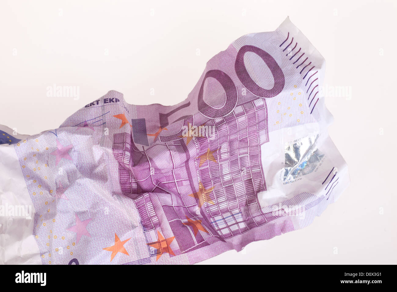 Berlin, Deutschland, zerknitterten 500-Euro-note Stockfoto