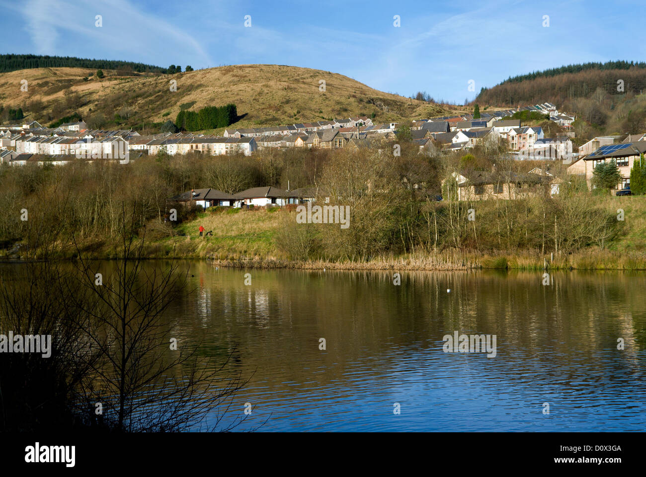 See Cwm Clydach Clydach Vale, Rhondda Tal, Süd-Wales, Großbritannien. Stockfoto