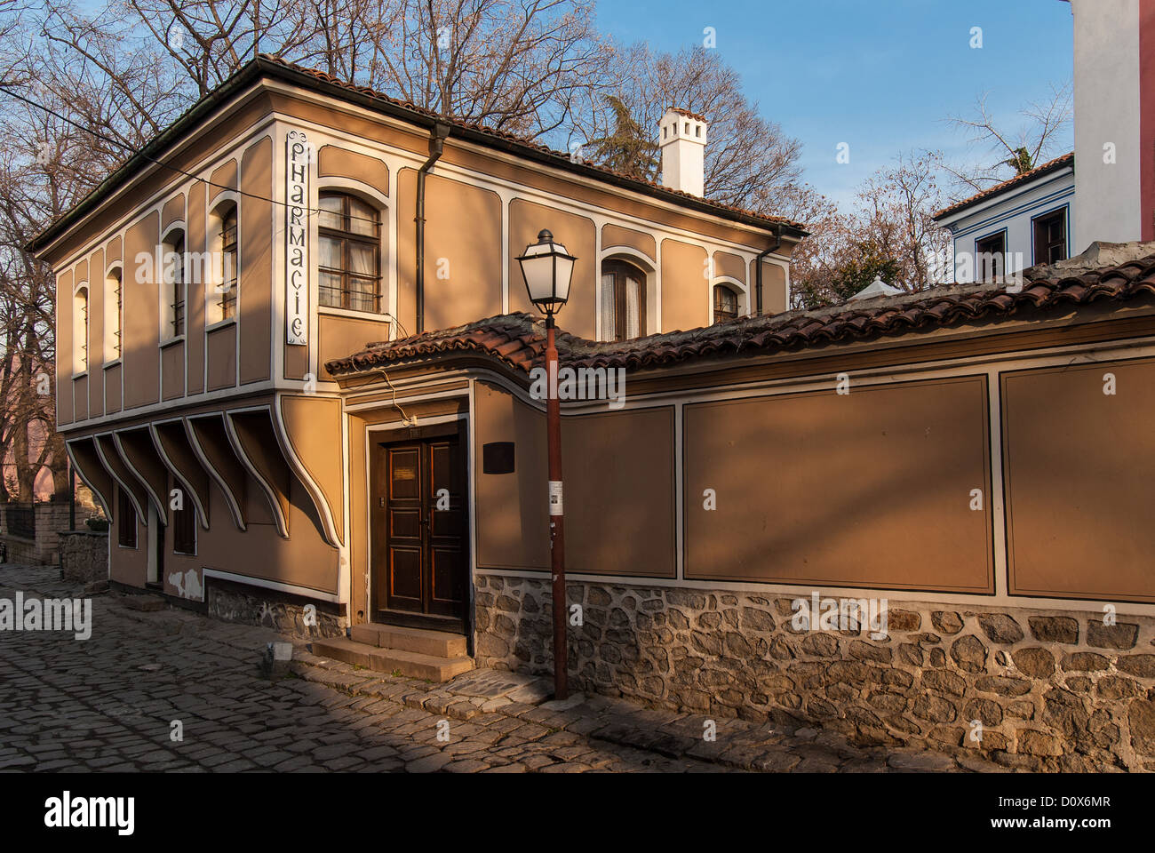 Traditionelles Haus in der alten Stadt von Plovdiv, Bulgarien Stockfoto