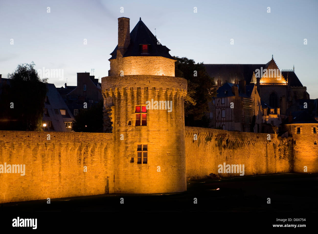 die historische Stadt Vannes in der Bretagne, Frankreich Stockfoto
