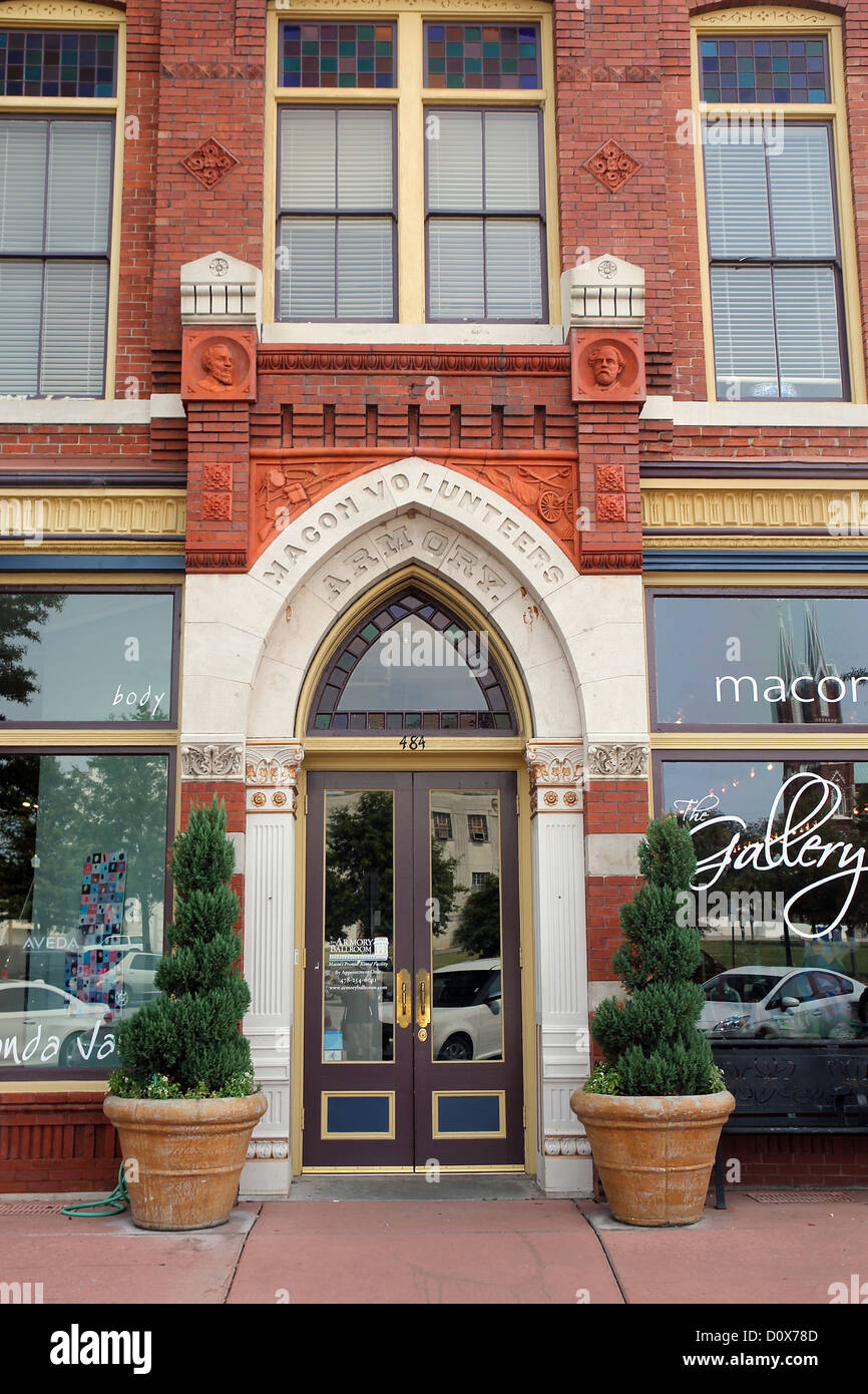 Macon Freiwilligen Armory, Macon, Georgia Stockfoto Macon Freiwilligen Armory, Macon, Georgia Stockfoto