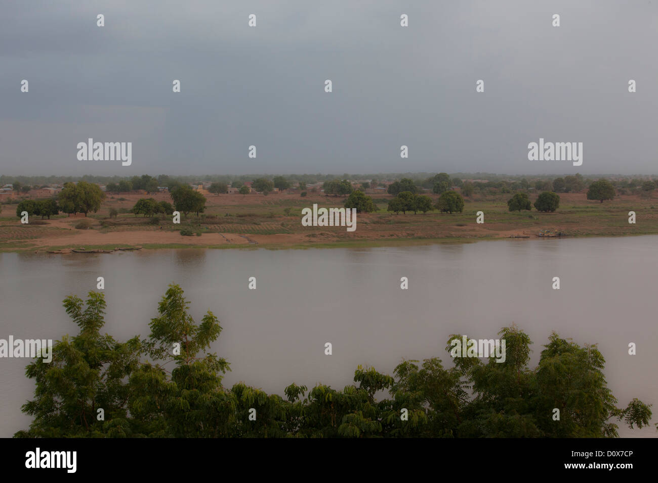 Die Chari River in der Nähe von N'djamena, Tschad, Afrika. Stockfoto