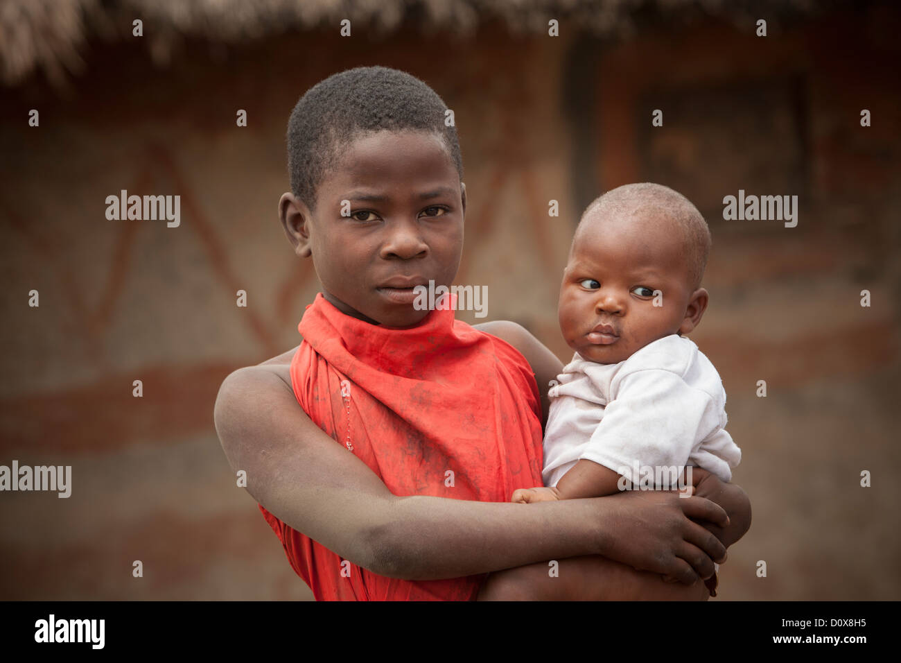 Kinder in Kasese, Uganda. Stockfoto