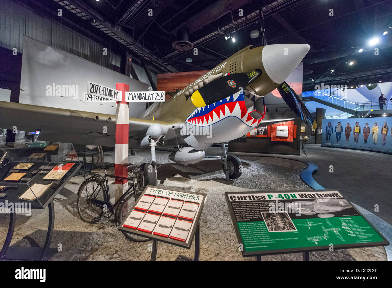 Curtiss P-40N Warhawk, den zweiten Weltkrieg Galerie Museum of Flight, Seattle, Washington, USA Stockfoto