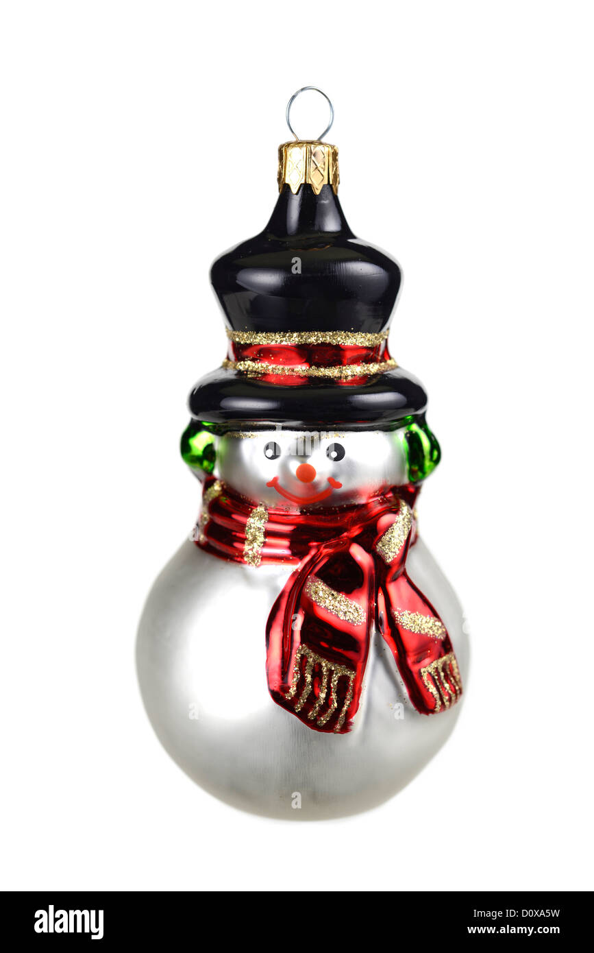 Snowman Christmas Ornament Stockfoto