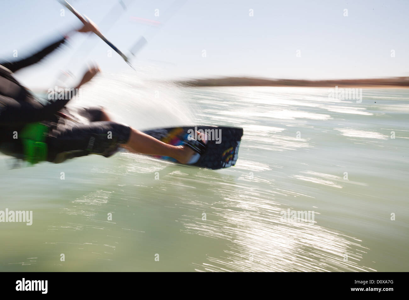 Kiteboarder abstrakte Bewegungsunschärfe Stockfoto