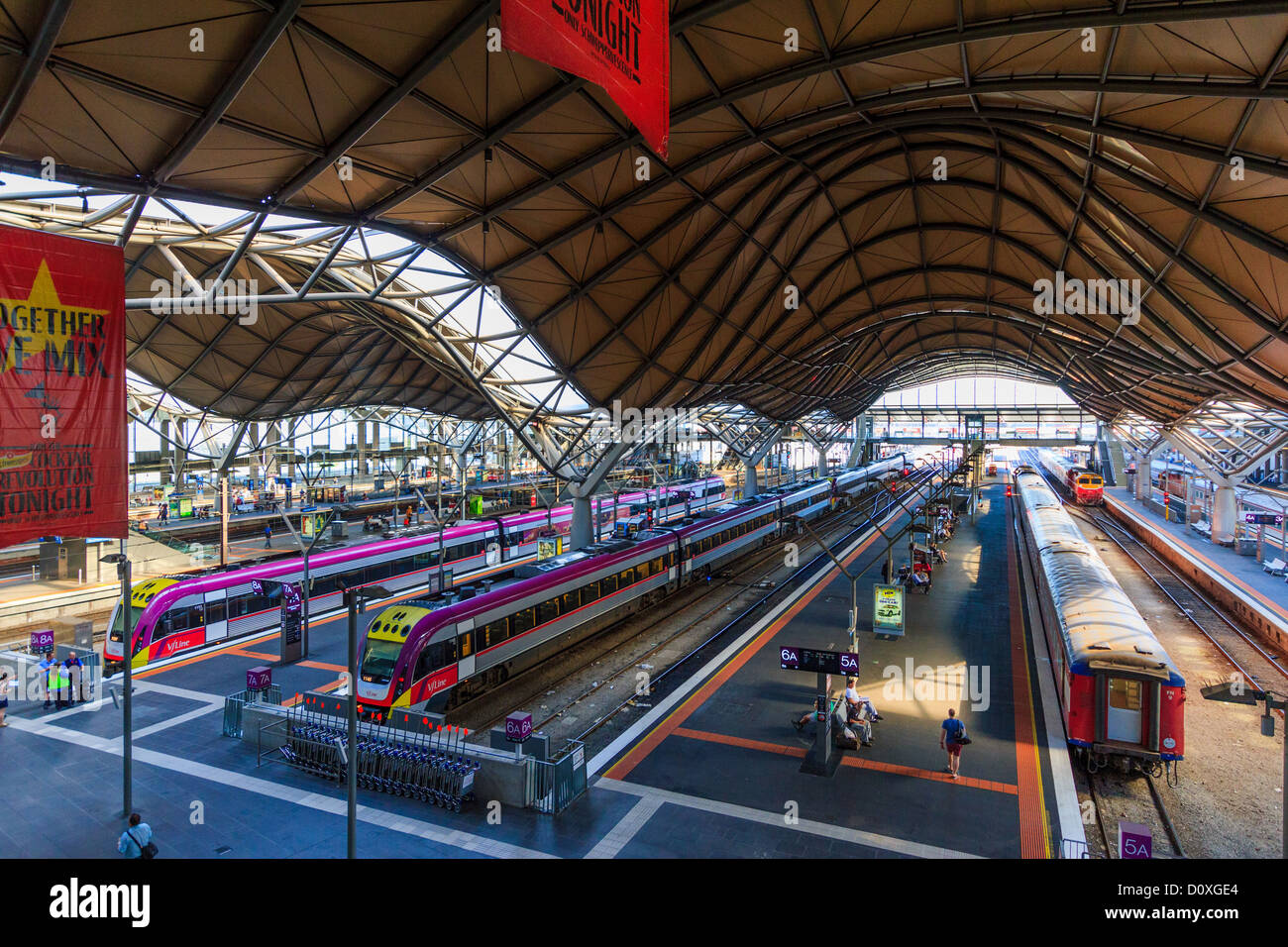 Australien, Melbourne, Kreuz des Südens, Bahnhof, Victoria, Züge, Bahnhof Stockfoto