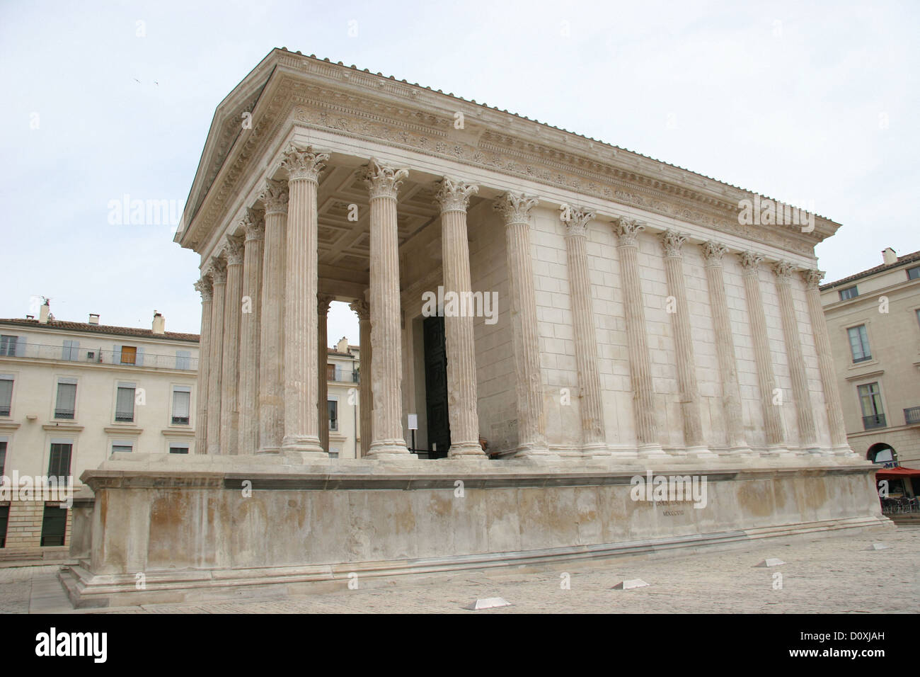 Frankreich, Europa, Nimes, Maison Carrée, Tempel, römische, Säulen Stockfoto