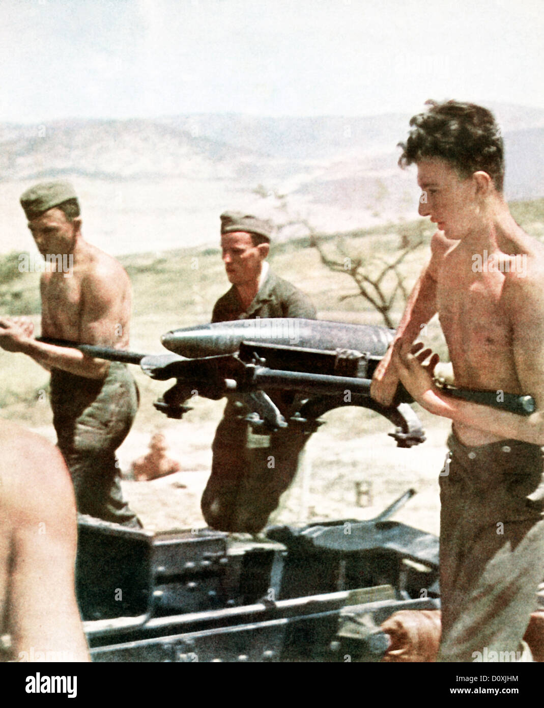 Deutsch, Afrika-Korps, Flak, Kanone, Position, Soldaten, nordafrikanischen, Kampagne, Rommel, Zweiter Weltkrieg, Nord-Afrika, 19 Stockfoto