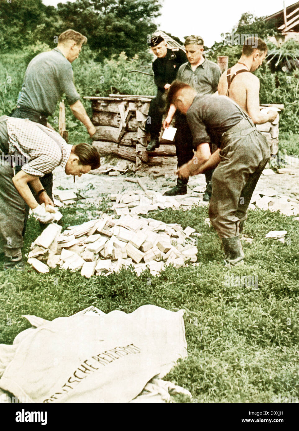 Betrieb, Barbarossa, mail, Feldpost, vorne, Russland, Briefe, Pakete, Ostfront des zweiten Weltkriegs, Sowjetunion, 1942, s Stockfoto