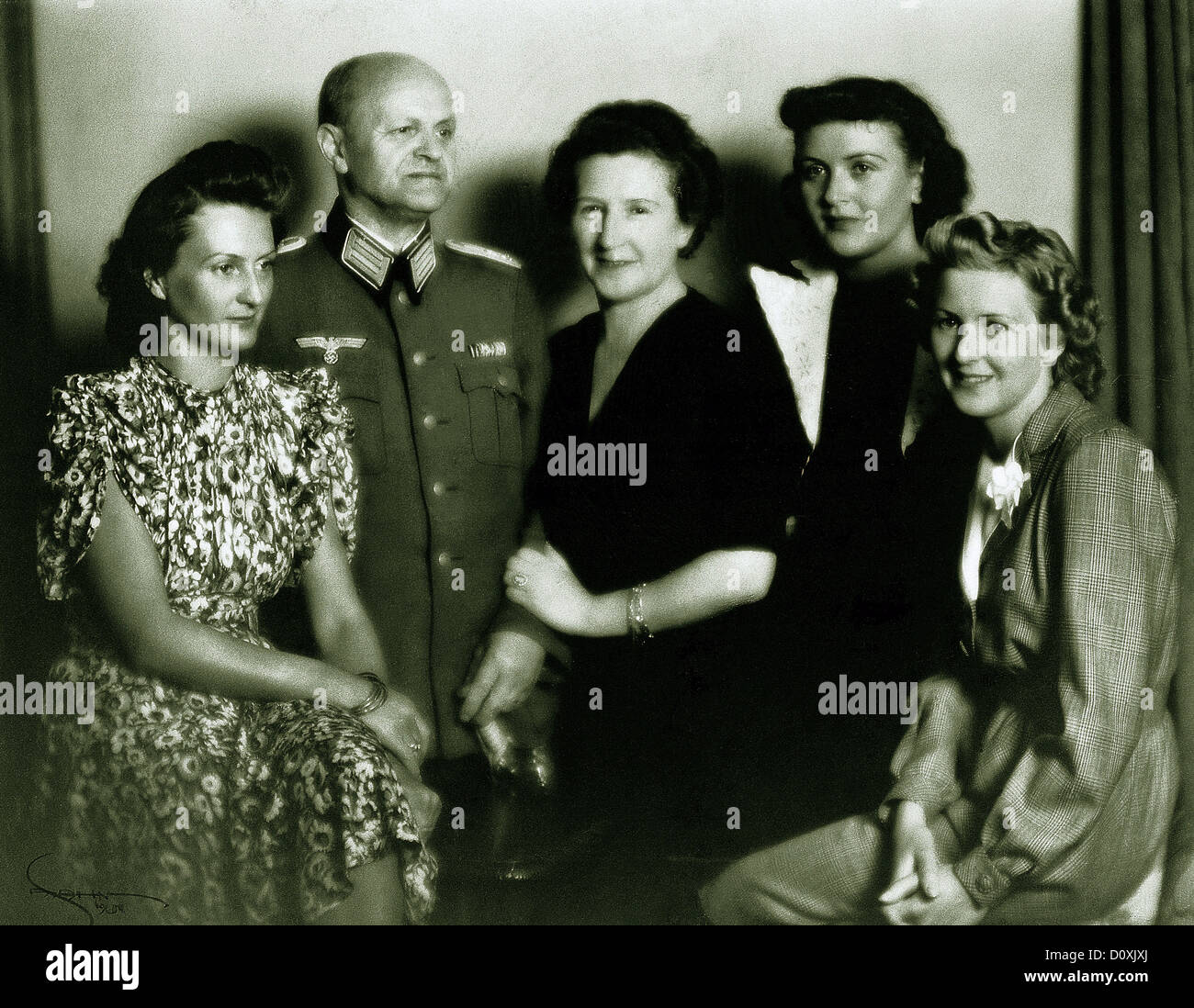 Eva Braun, Familie, Ilse, Friedrich, Fritz, Franziska Katharina, Kronberger, Margarethe, Gretl, Adolf Hitler, Herrin, Frau, Mun Stockfoto