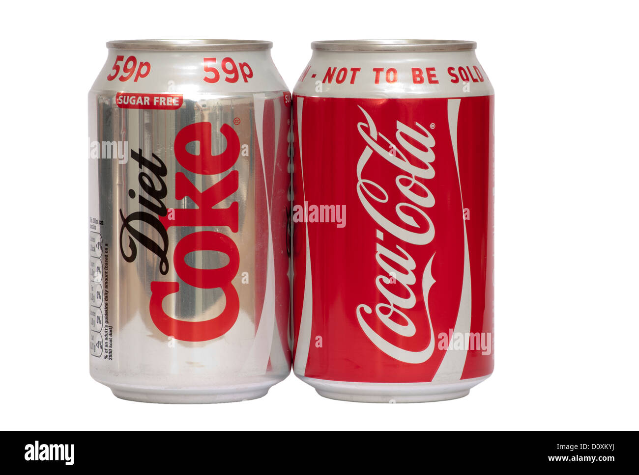 Dosen Cola und Coca Cola Stockfoto