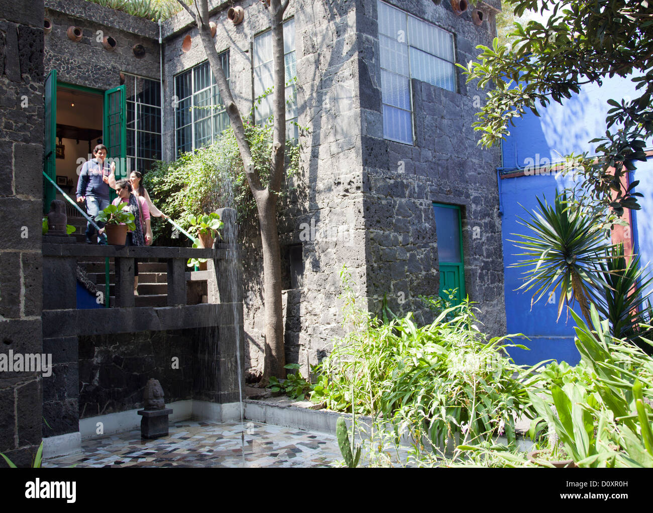 Museo Frida Kahlo Gärten in Coyoacan in Mexiko-Stadt DF Stockfoto