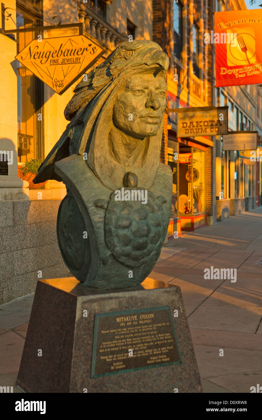 USA, USA, Amerika, Skulptur, Kunst, Rapid City, South Dakota, SD, Innenstadt, urban Stockfoto