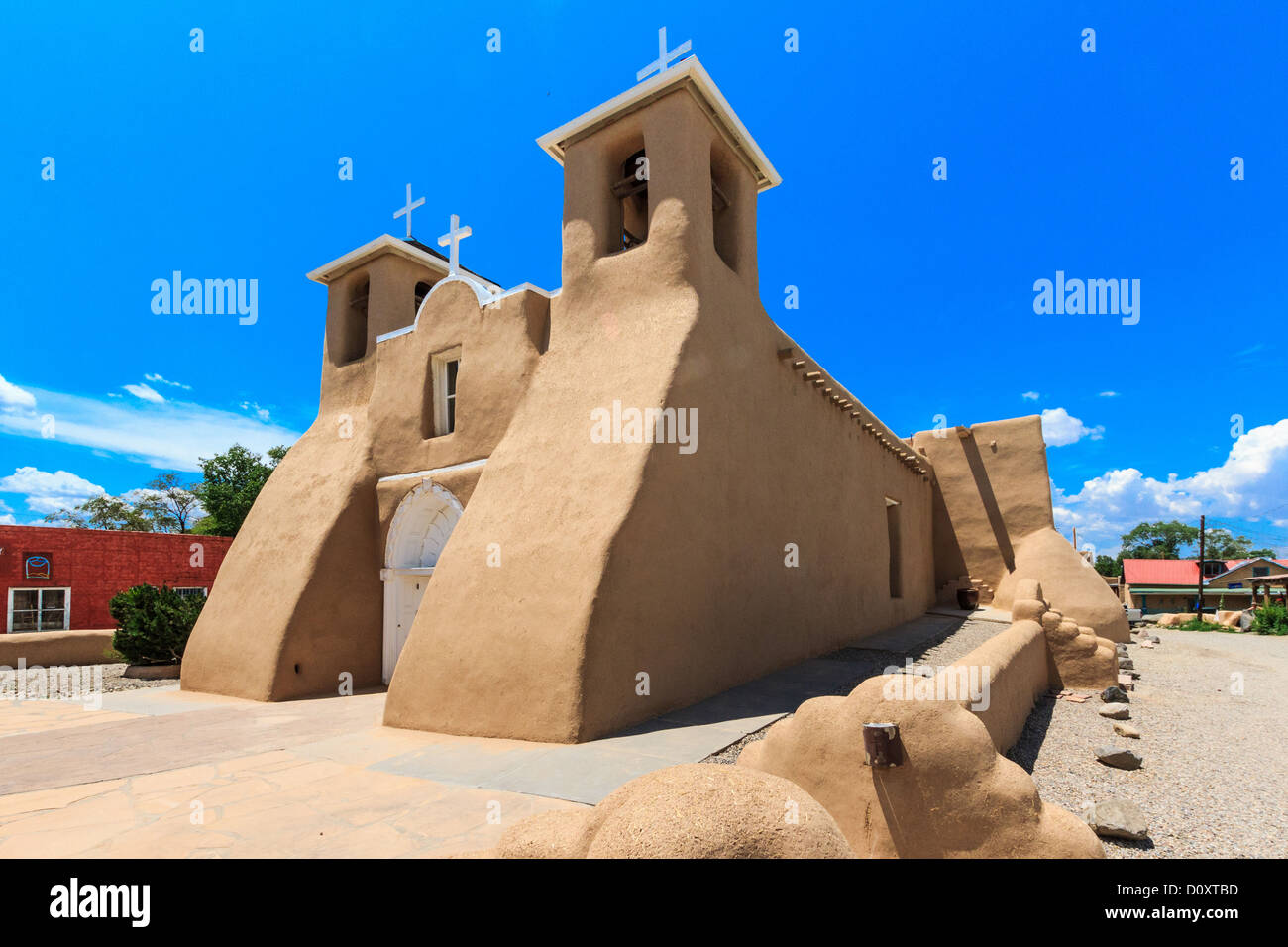 San Francisco de Asis, Mission, Kirche, Ranchos de Taos, Stockfoto
