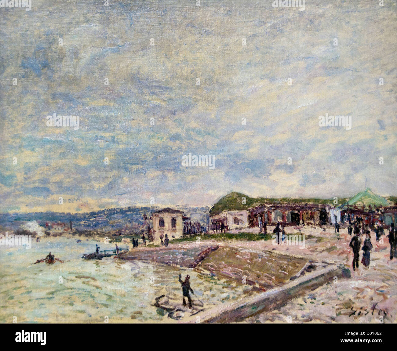 Die Seine bei Tagesanbruch 1878 Alfred Sisley Alfred Sisley 1839-1899 britischen / französischen Impressionisten Stockfoto