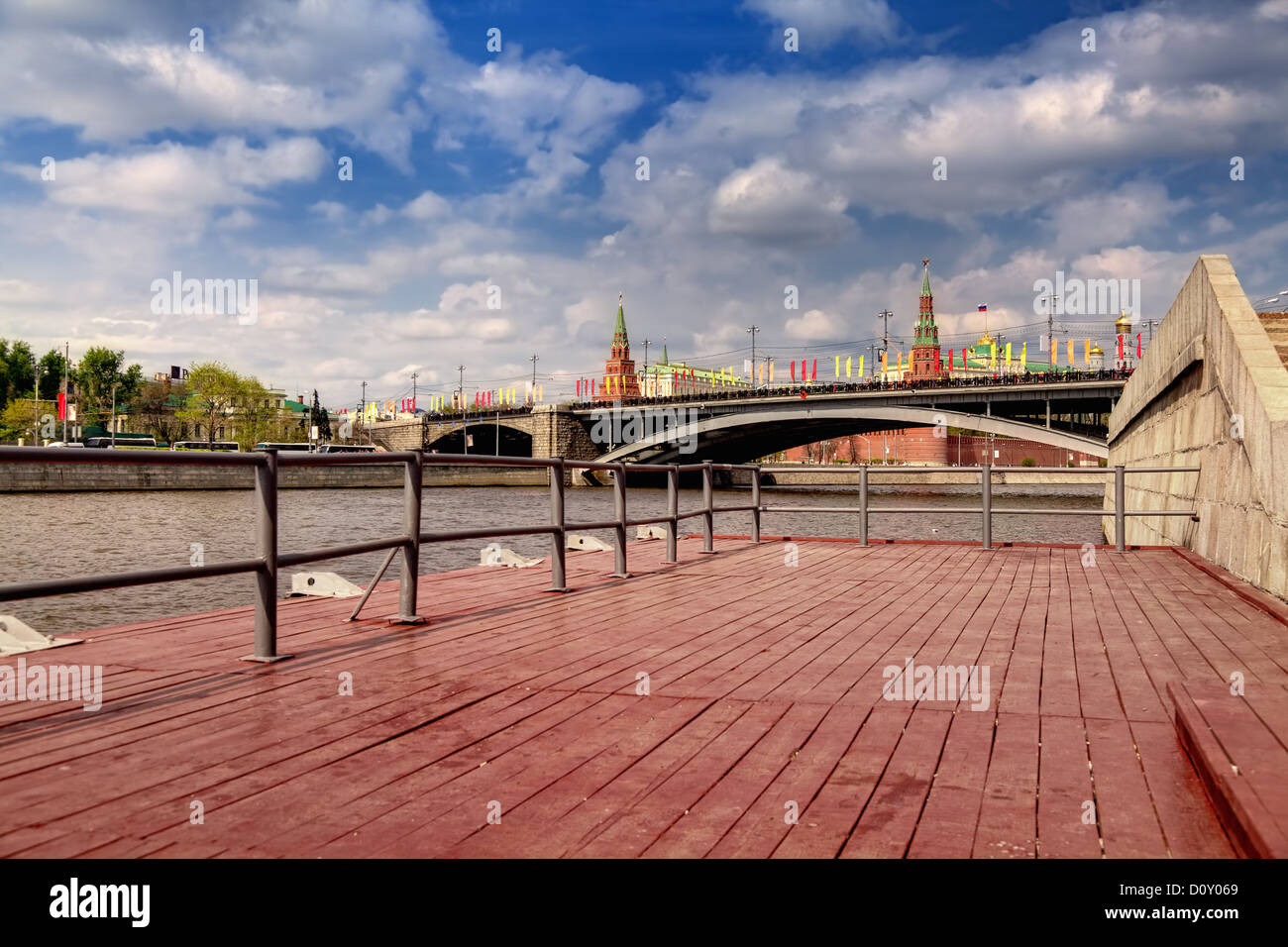 Am Moskwa-Fluss Stockfoto