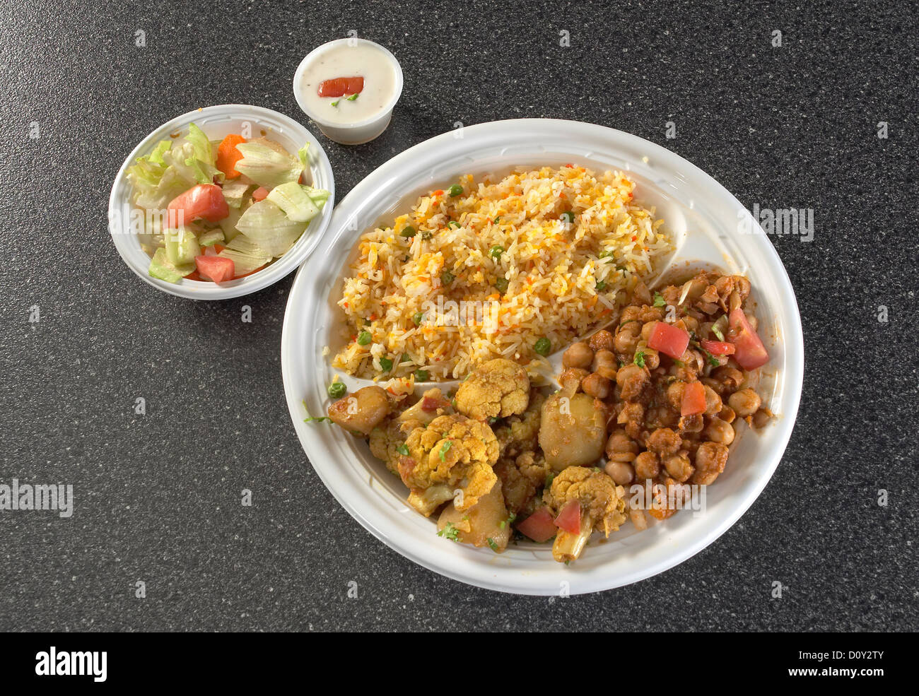 Indisches Essen Fastfood Chana Masala Stockfoto