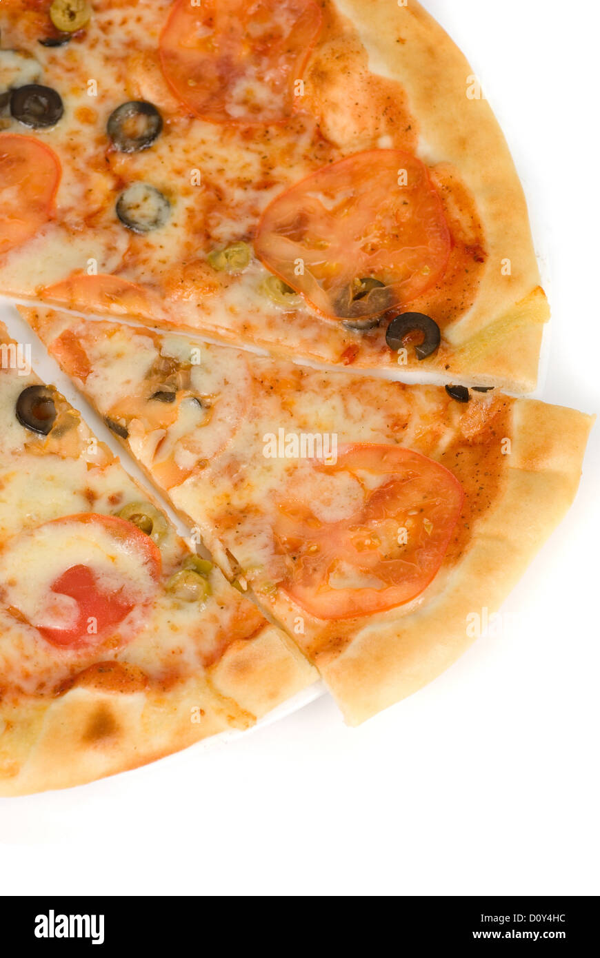 Margarites pizza Stockfoto