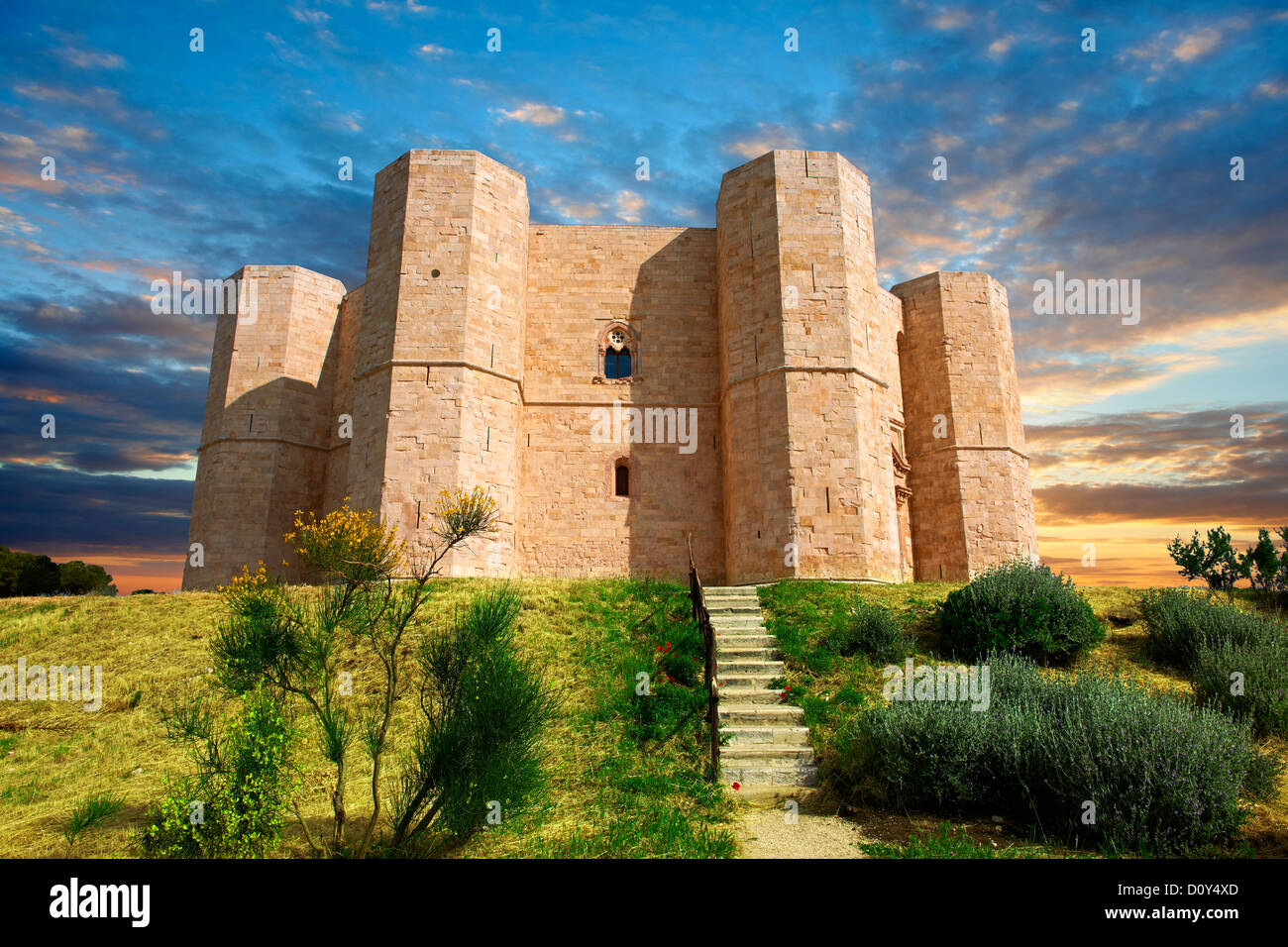 Die mittelalterlichen Castel del Monte (Burg des Berges) Apulien, Italien. Ein UNESCO-Welterbe Stockfoto