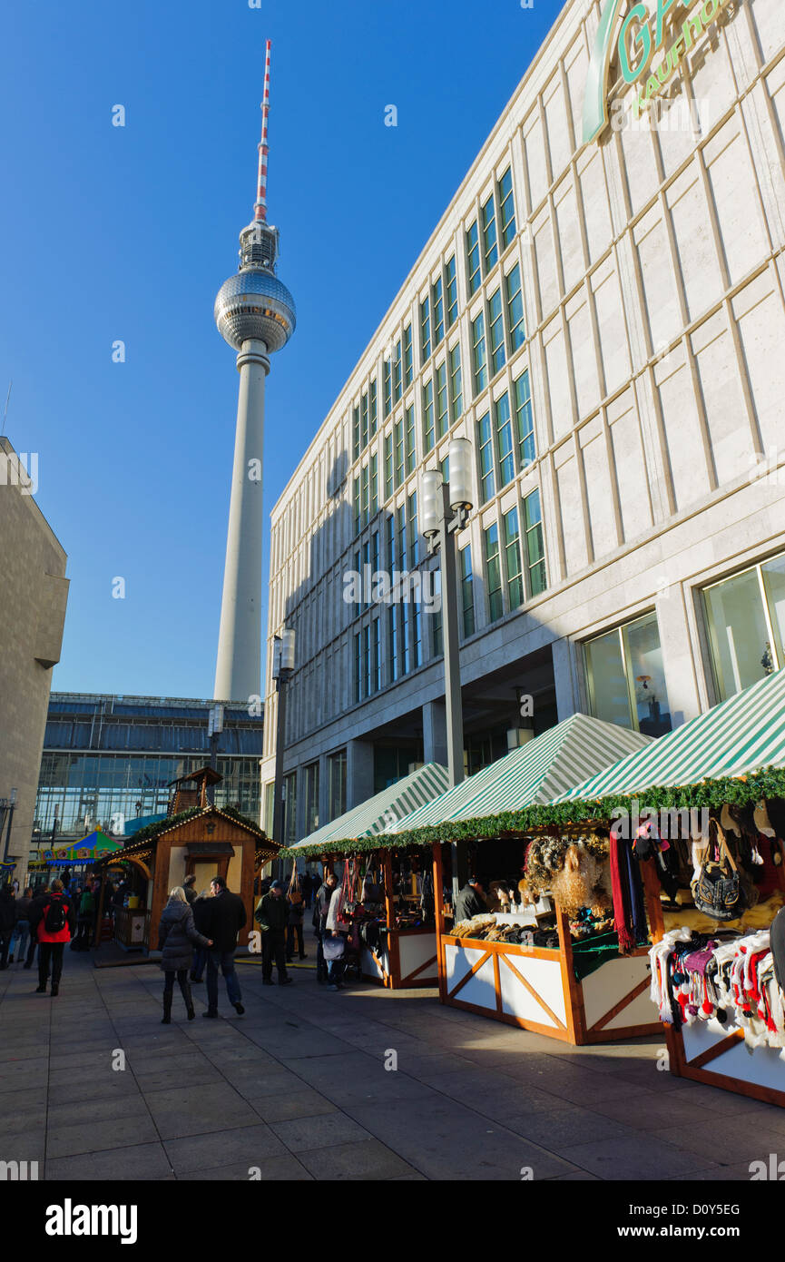 Weihnachtsmarkt Alexanderplatz Stockfoto