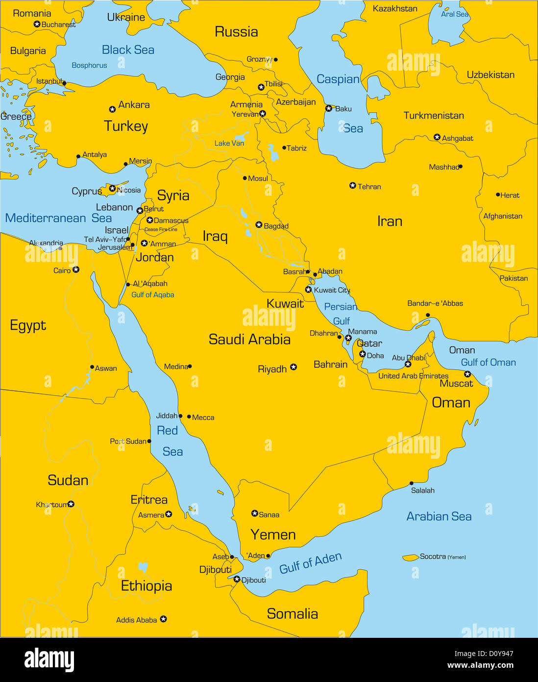 Nahost-Land Stockfoto