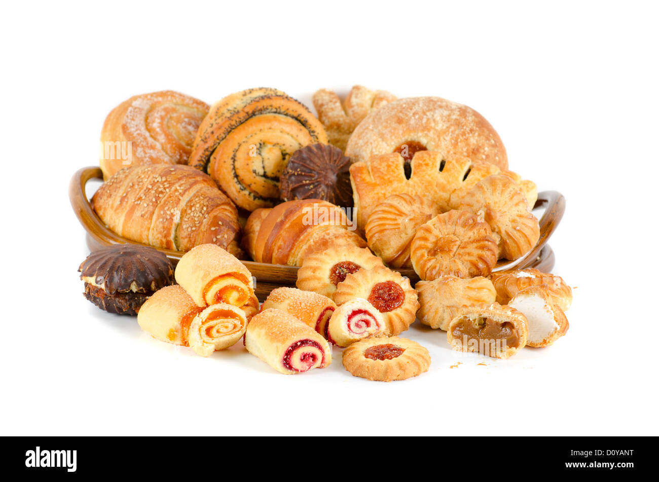 Bäckerei-Lebensmittel-set Stockfoto