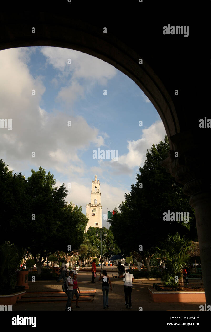 Kathedrale von San Idefonso auf der Plaza Major in Merida, Mexiko. Stockfoto