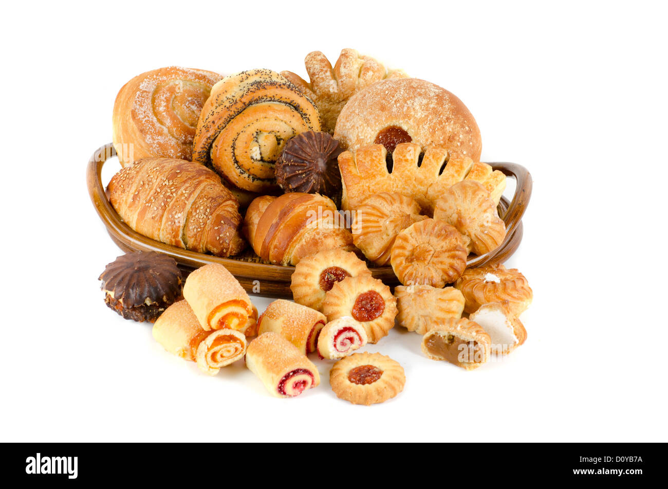 Bäckerei-Lebensmittel-set Stockfoto
