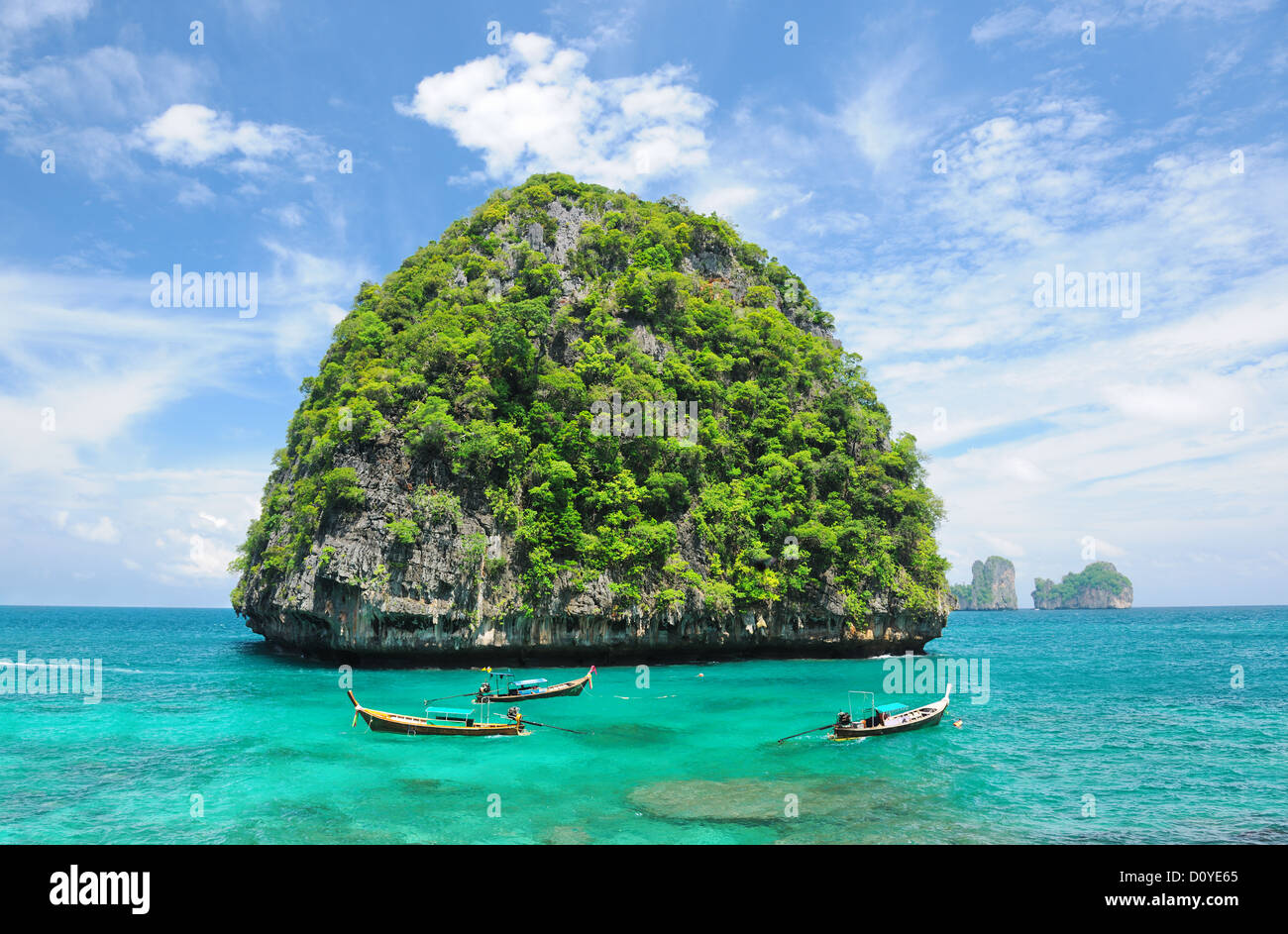 Unbewohnte Insel Stockfoto