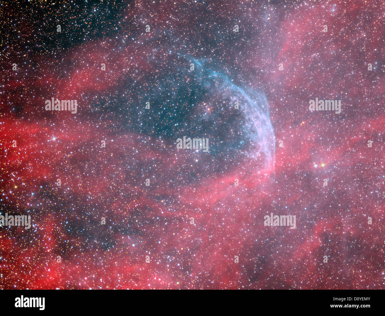 WR134-Wolf-Rayet-Sterne und Ringnebel Stockfoto