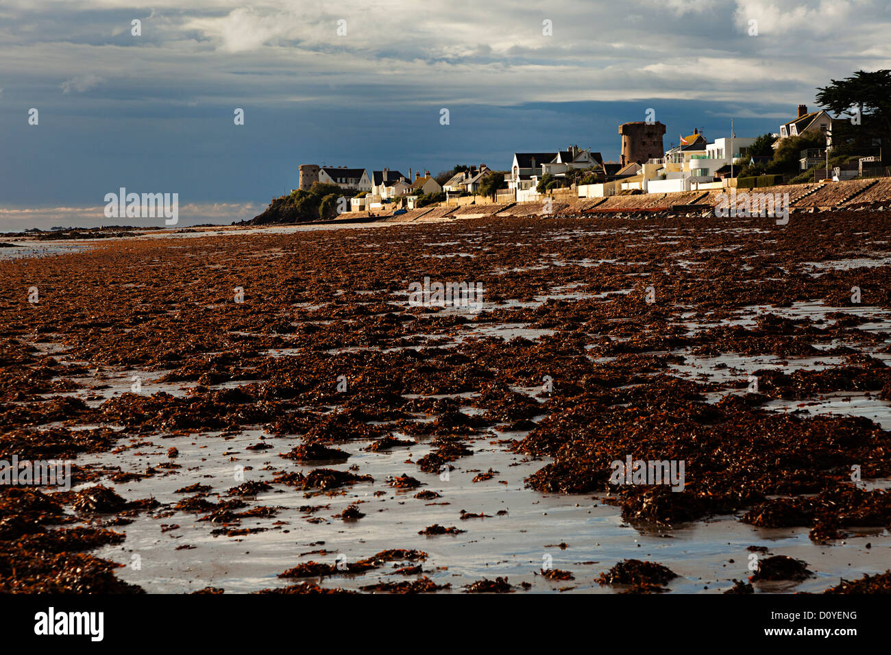 Rundtürme, La Roque, Jersey, Kanalinseln, Großbritannien Stockfoto