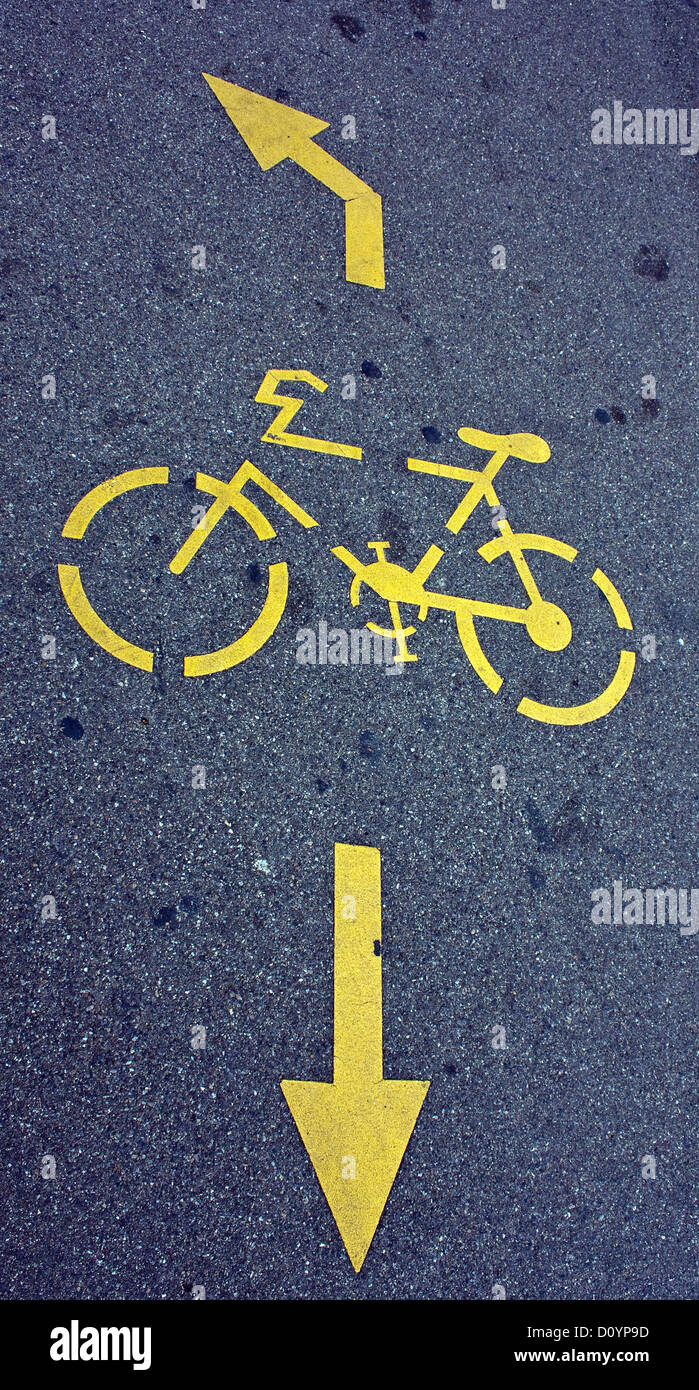 Fahrrad-Schild Stockfoto